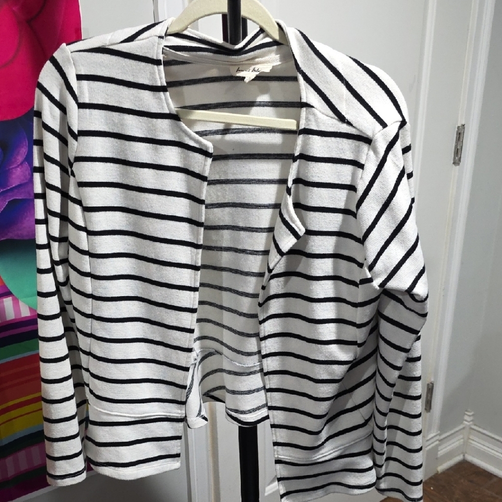 SOLD Jane and Delancey Monochrome Striped Sweater